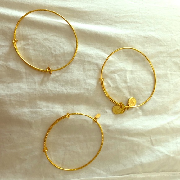 Alex and Ani 3 gold bangles - Picture 1 of 4